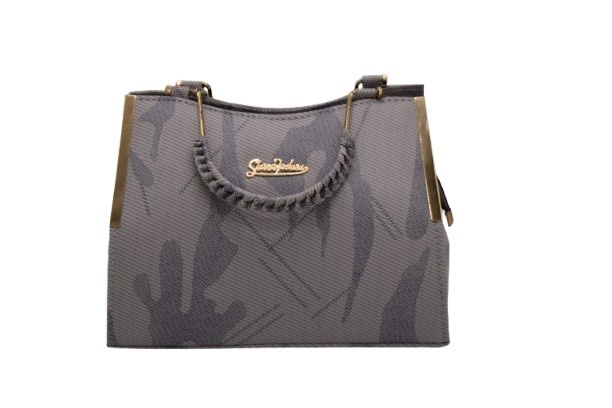 Elegant Grey Patterned Handbag – Stylish & Versatile